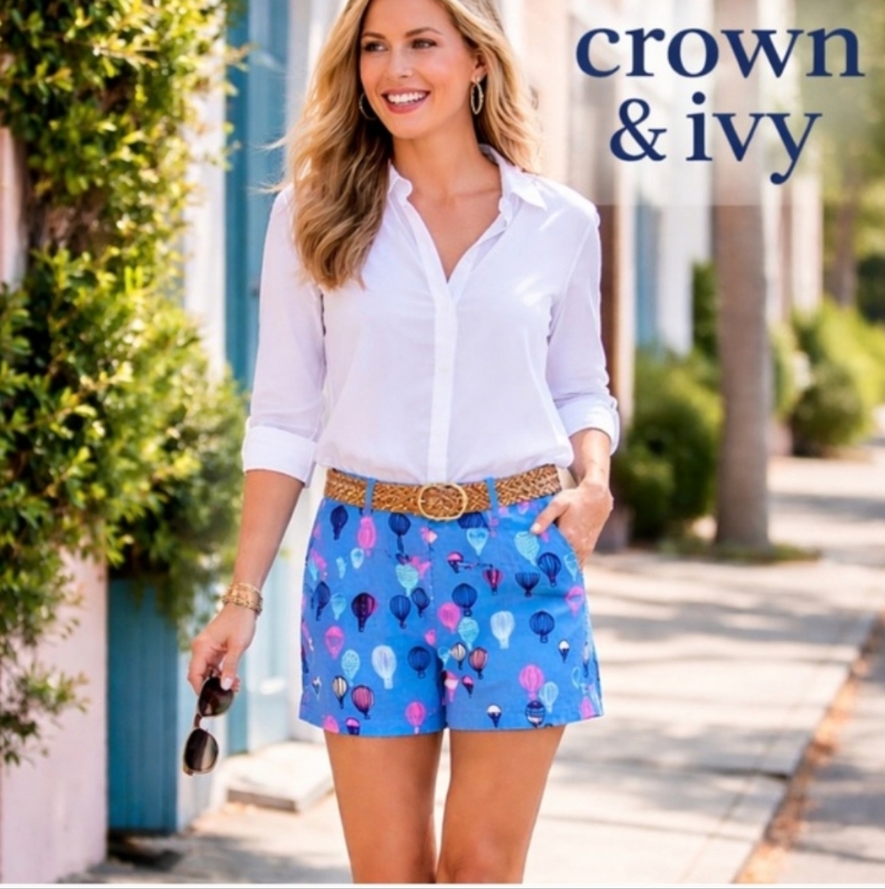 Bundle!! Crown & Ivy Shorts. Prints & Solids. 6 New Pairs. Size 8. $240 Retail